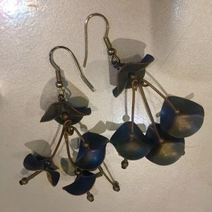 Funky metal artisan earrings